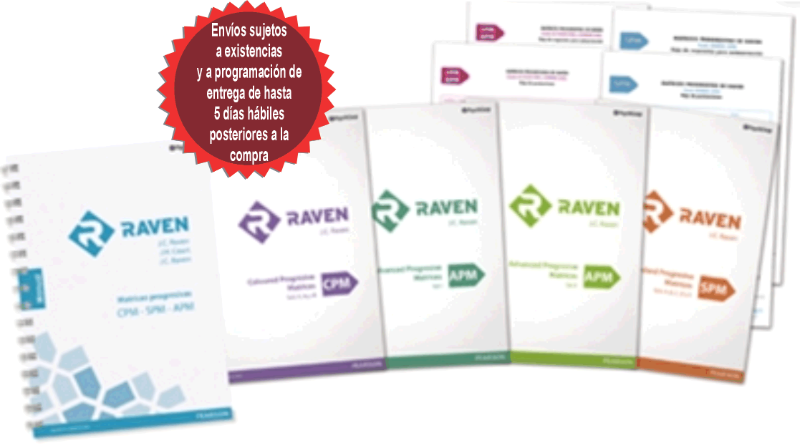 Raven- Matrices progresivas - Hojas de respuestas autocorregibles CPM/APM (paq. 25 unid.)
